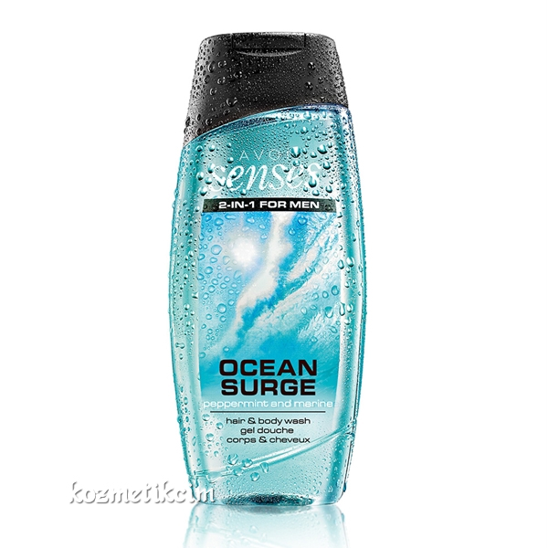 AVON Senses For Men Ocean Surge Nane ve Deniz Kokulu Saç ve Vücut Şampuanı 250 ml