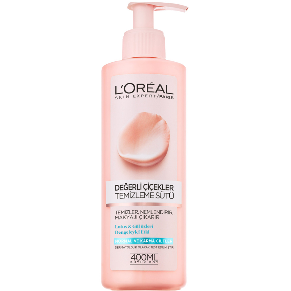 L'Oréal Değerli Çiçekler Temizleme Sütü Normal ve Karma Ciltler İçin 400 ml