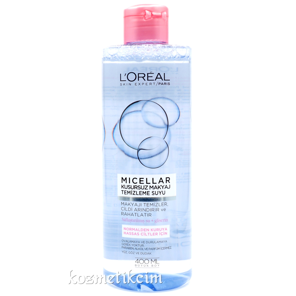 L'Oréal MICELLAR Kusursuz Makyaj Temizleme Suyu Normal ve Hassas Cilltler İçin 400 ml 
