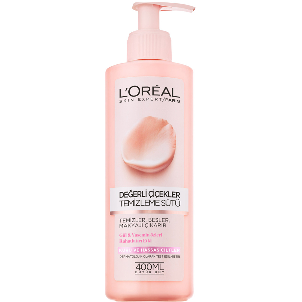 L'Oréal Değerli Çiçekler Temizleme Sütü Kuru ve Hassas Ciltler İçin 400 ml