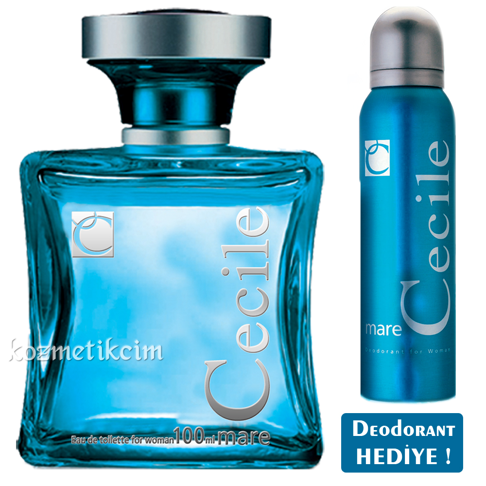 Cecile Mare Edt 100 ml Bayan Parfümü + Deodorant Hediye