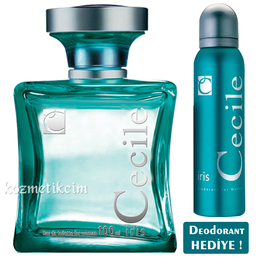 Cecile İris Edt 100 ml Bayan Parfümü + Deodorant Hediye