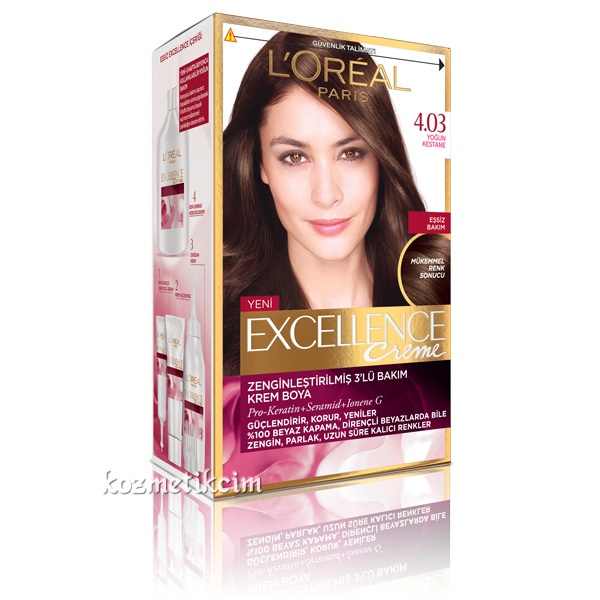 L'Oréal Excellence Creme Saç Boyası 4.03 Yoğun Kestane