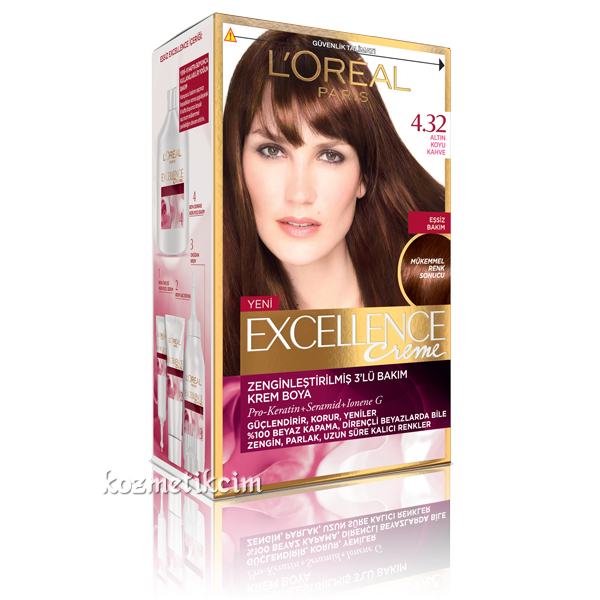 L'Oréal Excellence Creme Saç Boyası 4.32 Altın Koyu Kahve