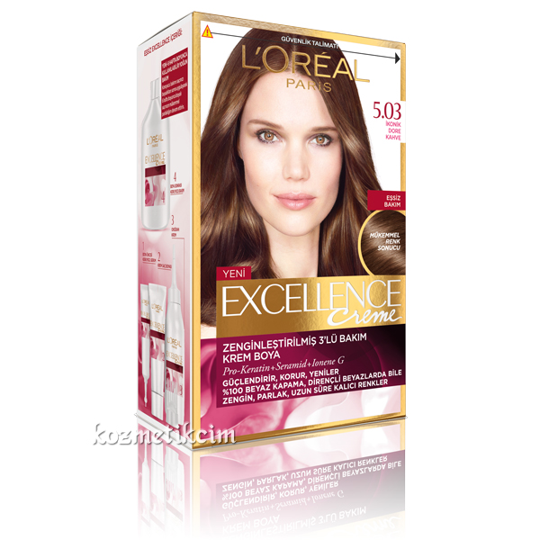 L'Oréal Excellence Creme Saç Boyası 5.03 İkonik Dore Kahve