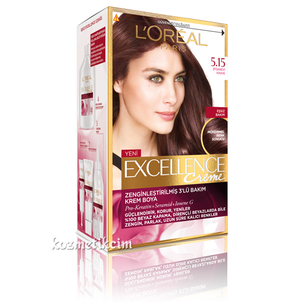 L'Oréal Excellence Creme Saç Boyası 5.15 Efsanevi Kahve
