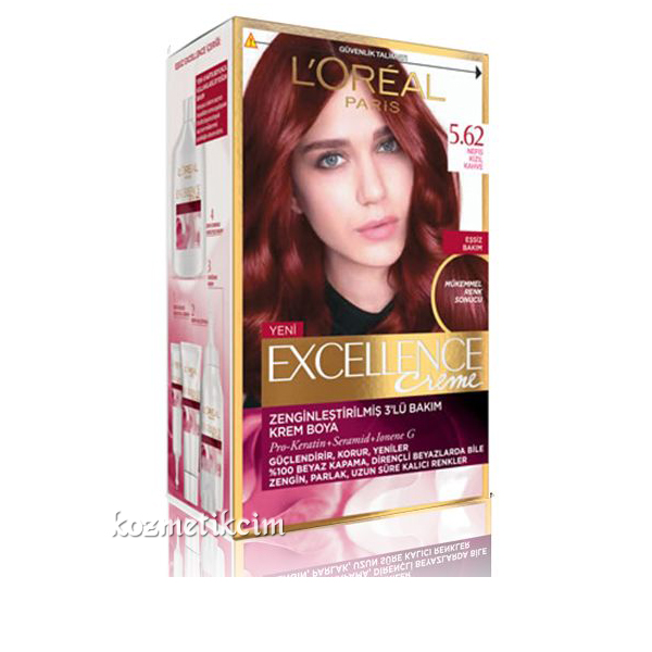 L'Oréal Excellence Creme Saç Boyası 5.62 Nefis Kızıl Kahve