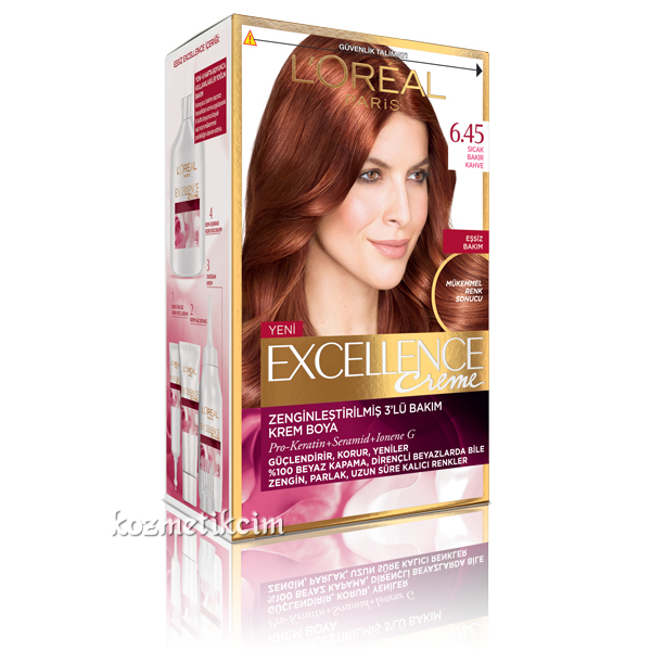 L'Oréal Excellence Creme Saç Boyası 6.45 Sıcak Bakır Kahve