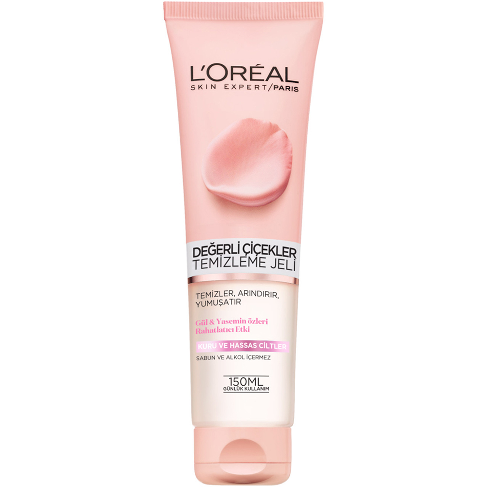 L'Oréal Değerli Çiçekler Temizleme Jeli Kuru ve Hassas Ciltler İçin 150 ml