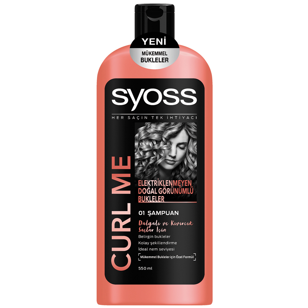Syoss Curl Me Elektriklenmeyen Doğal Görünümlü Bukleler İçin Şampuan 550 ml