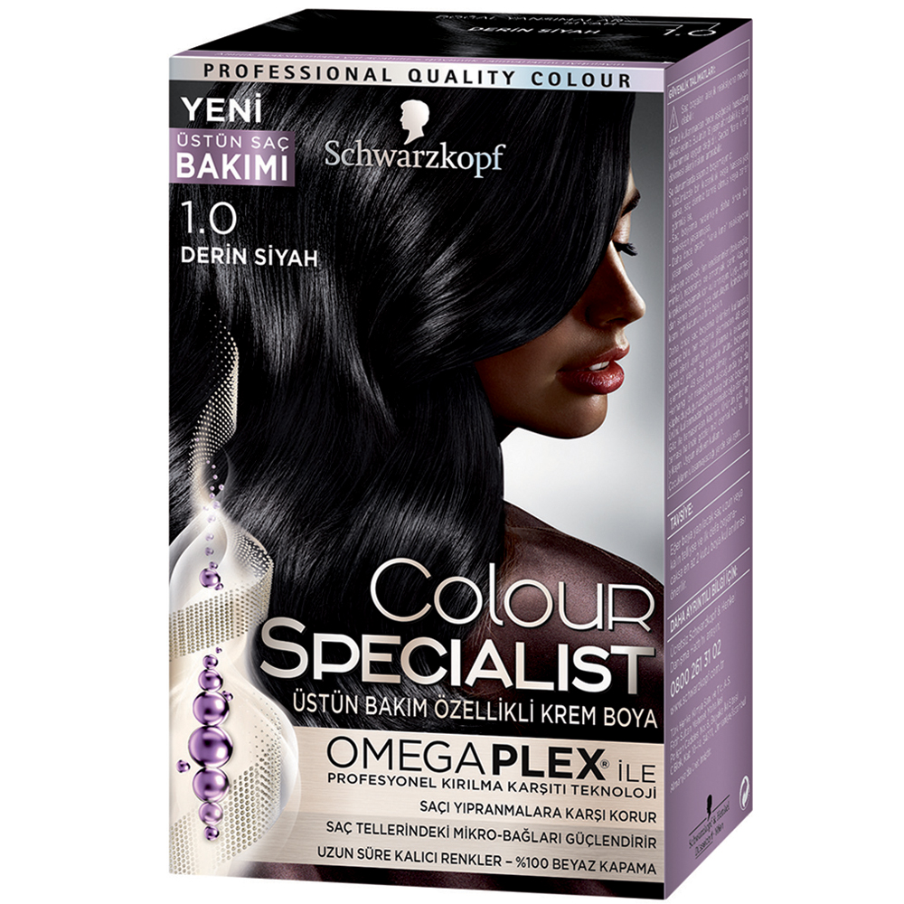 Schwarzkopf Colour Specialist Saç Boyası 1.0 Derin Siyah