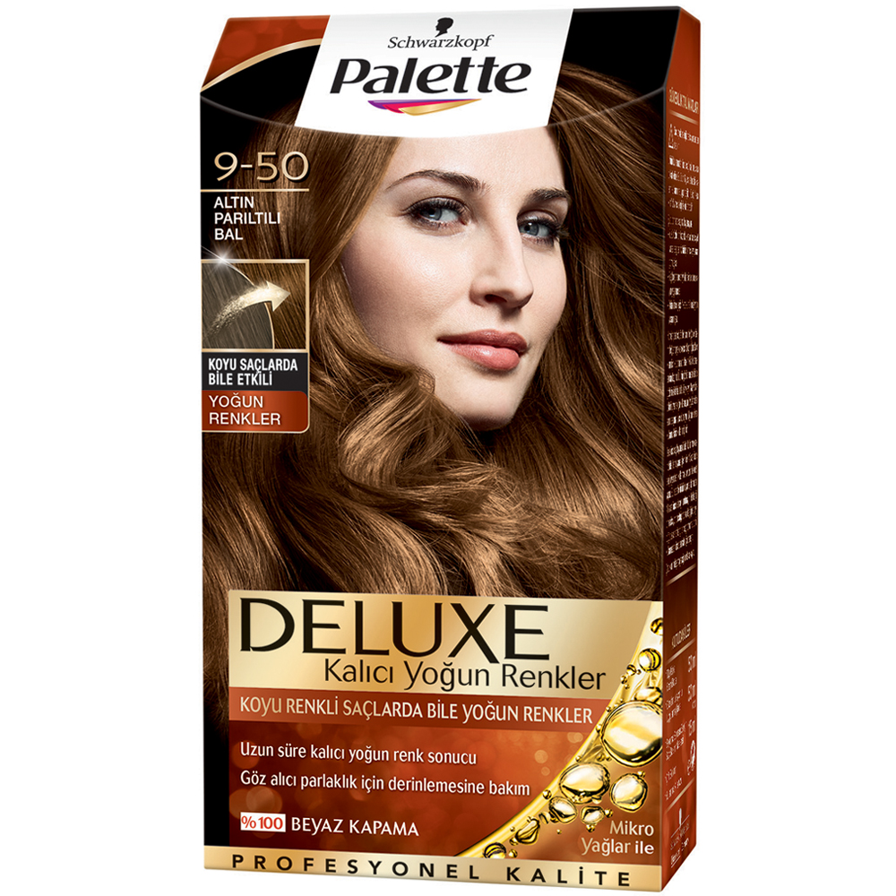 Palette Deluxe Saç Boyası 9-50 Altın Parıltılı Bal