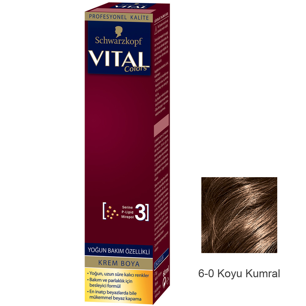 Schwarzkopf Vital Colors Krem Saç Boyası 6-0 Koyu Kumral