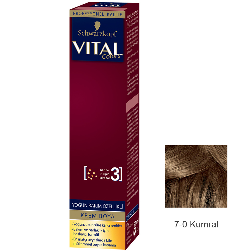 Schwarzkopf Vital Colors Krem Saç Boyası 7-0 Kumral