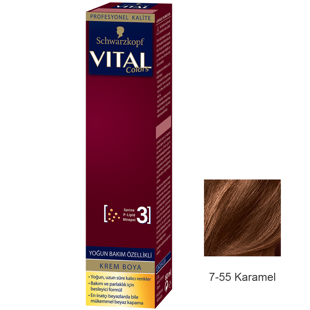 Schwarzkopf Vital Colors Krem Saç Boyası 7-55 Karamel