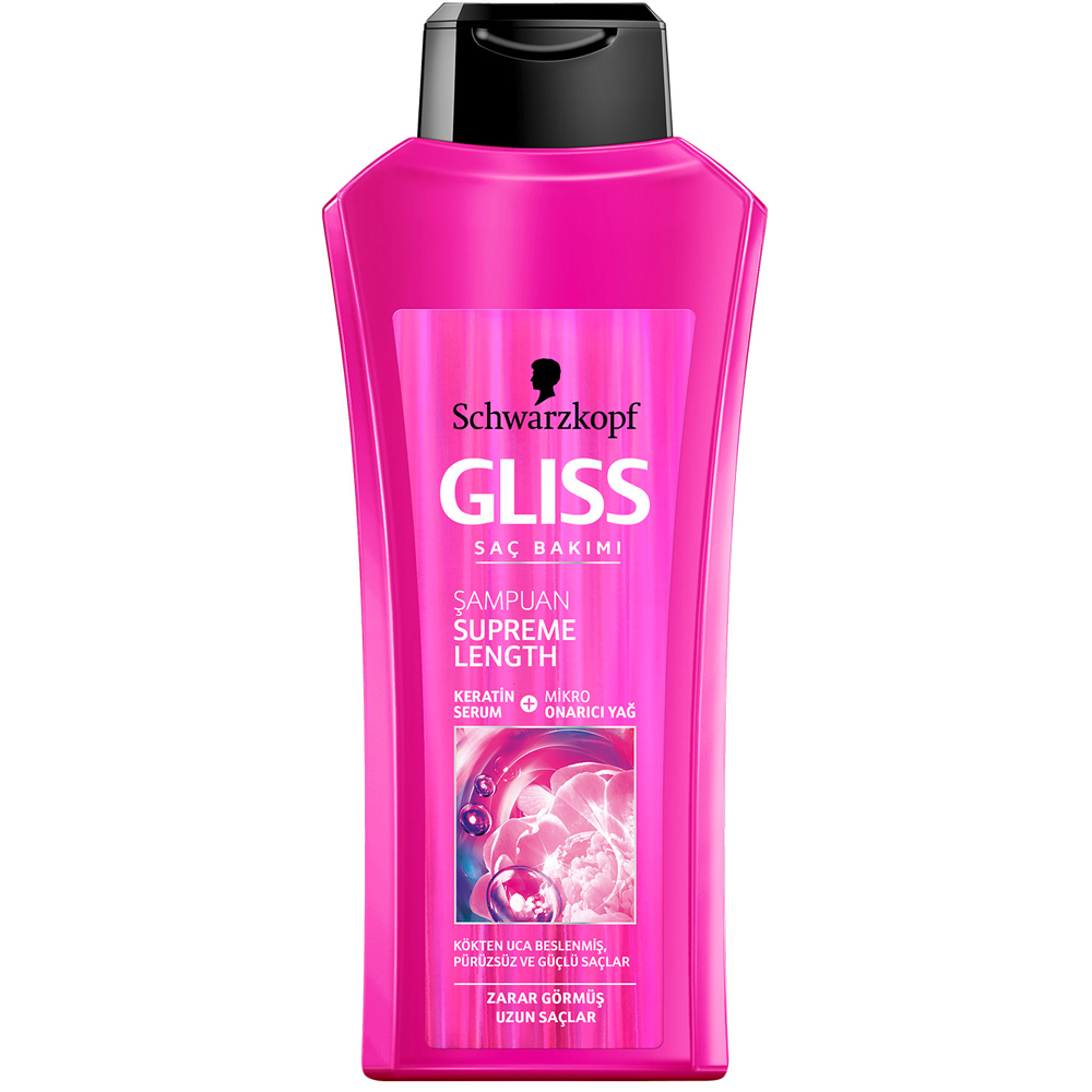 Schwarzkopf Gliss Supreme Length Zarar Görmüş Uzun Saçlar İçin Şampuan 550 ml