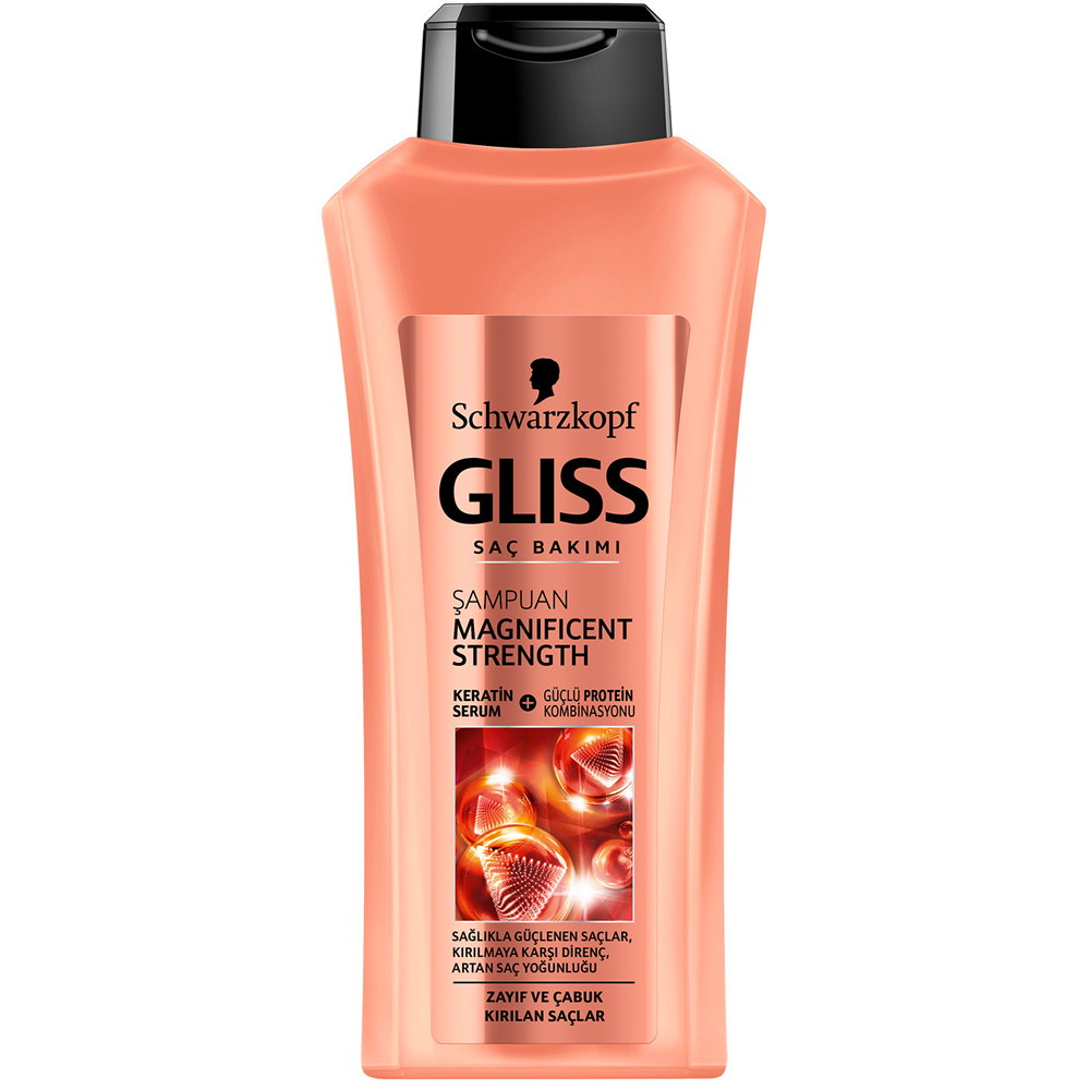 Schwarzkopf Gliss Magnificent Strength Zayıf ve Çabuk Kırılan Saçlar İçin Şampuan 550 ml