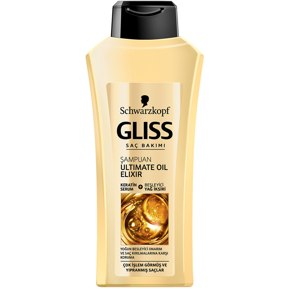 Schwarzkopf Gliss Ultimate Oil Elixir Çok İşlem Görmüş ve Yıpranmış Saçlar İçin Şampuan 550 ml