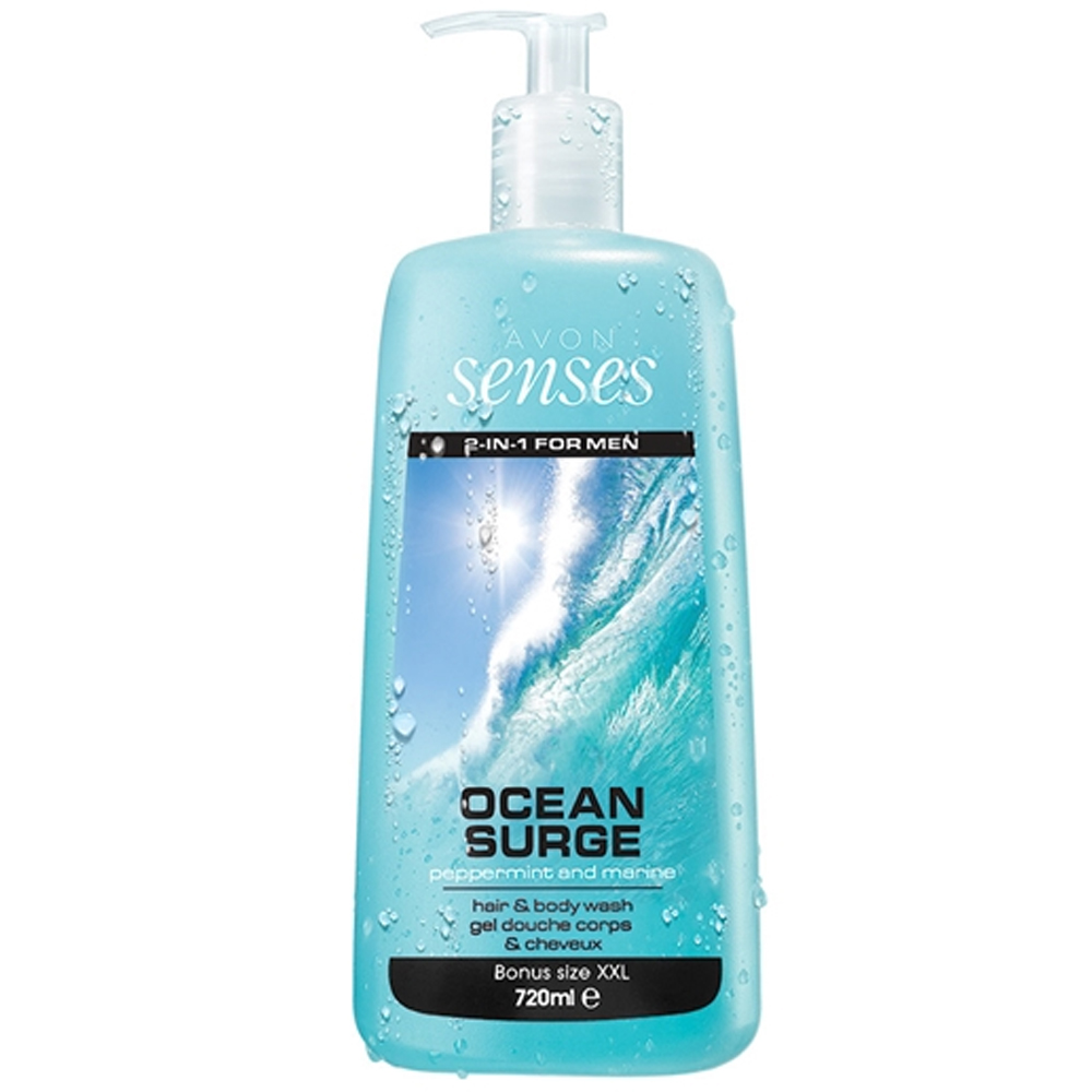 AVON Senses Ocean Surge 2'si 1 Arada Saç ve Vücut Şampuanı 720 ml