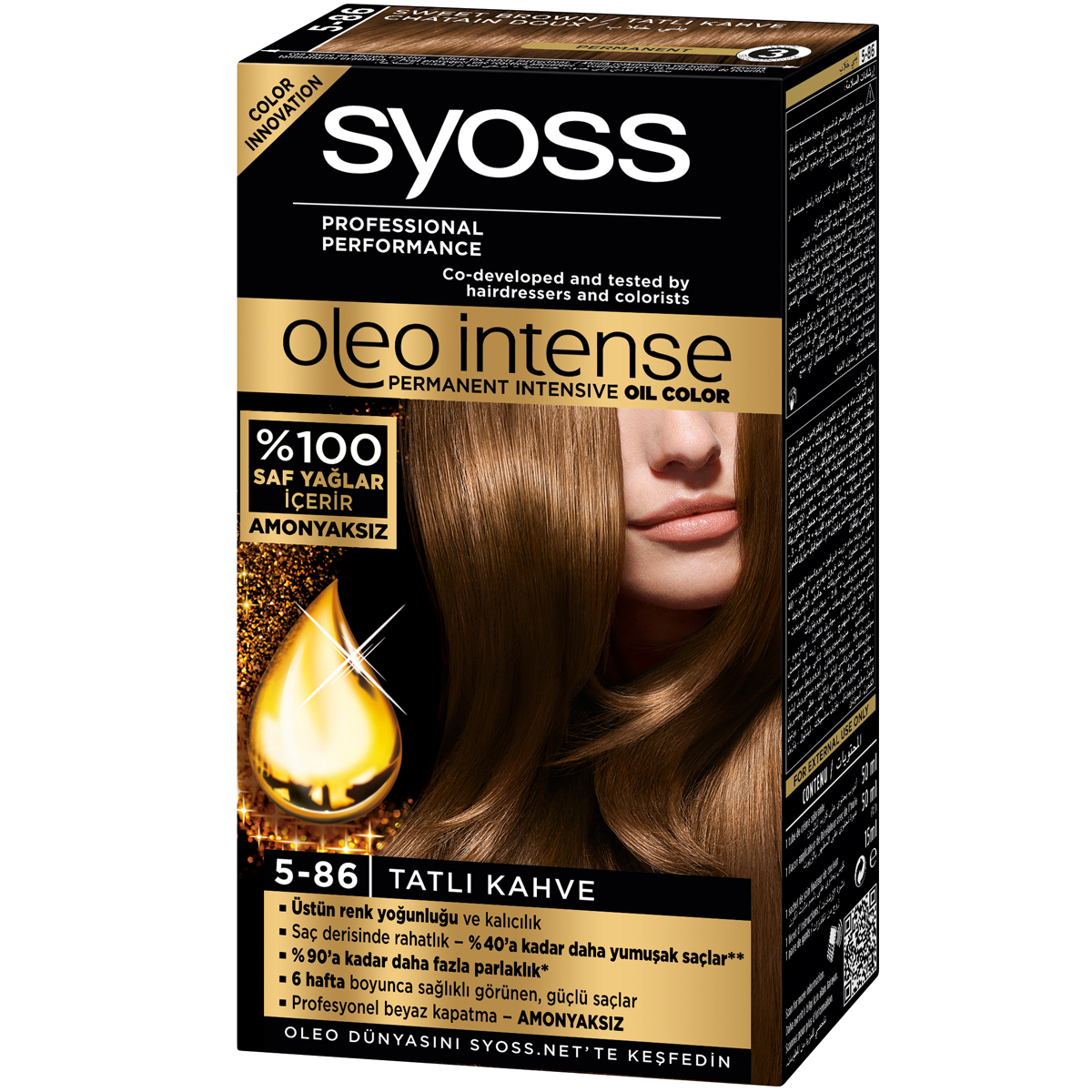 Syoss Oleo Intense Amonyaksız Saç Boyası 5-86 Tatlı Kahve