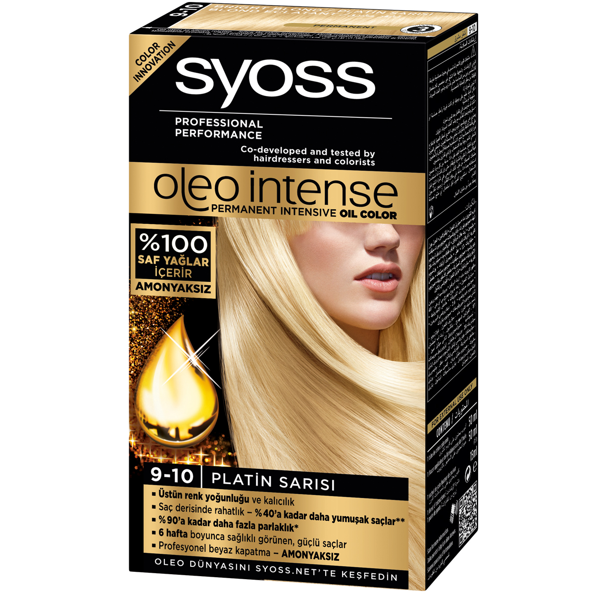 Syoss Oleo Intense Amonyaksız Saç Boyası 9-10 Platin Sarısı