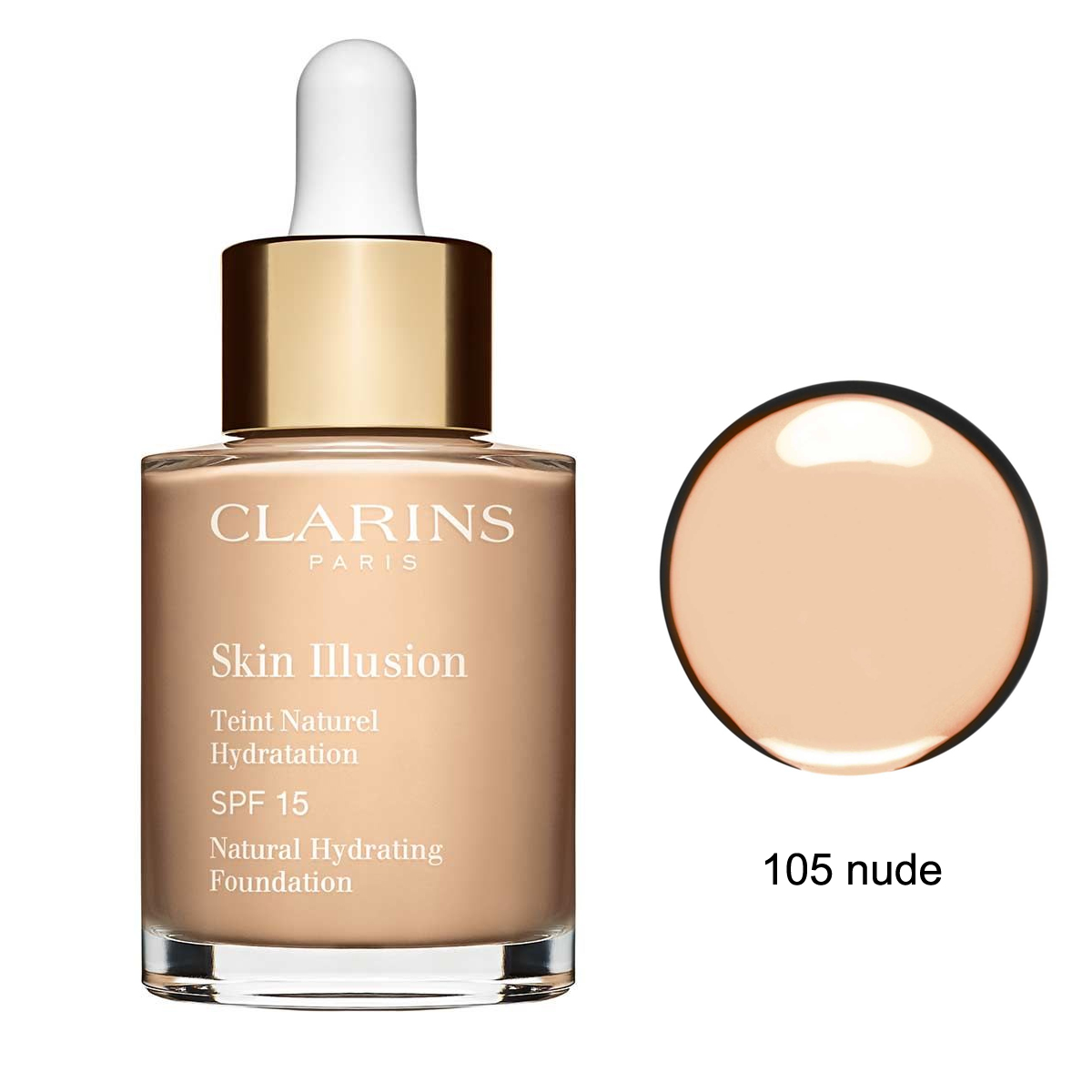 Clarins Skin Illusion Natural Hydrating Fondöten SPF15 105 Nude
