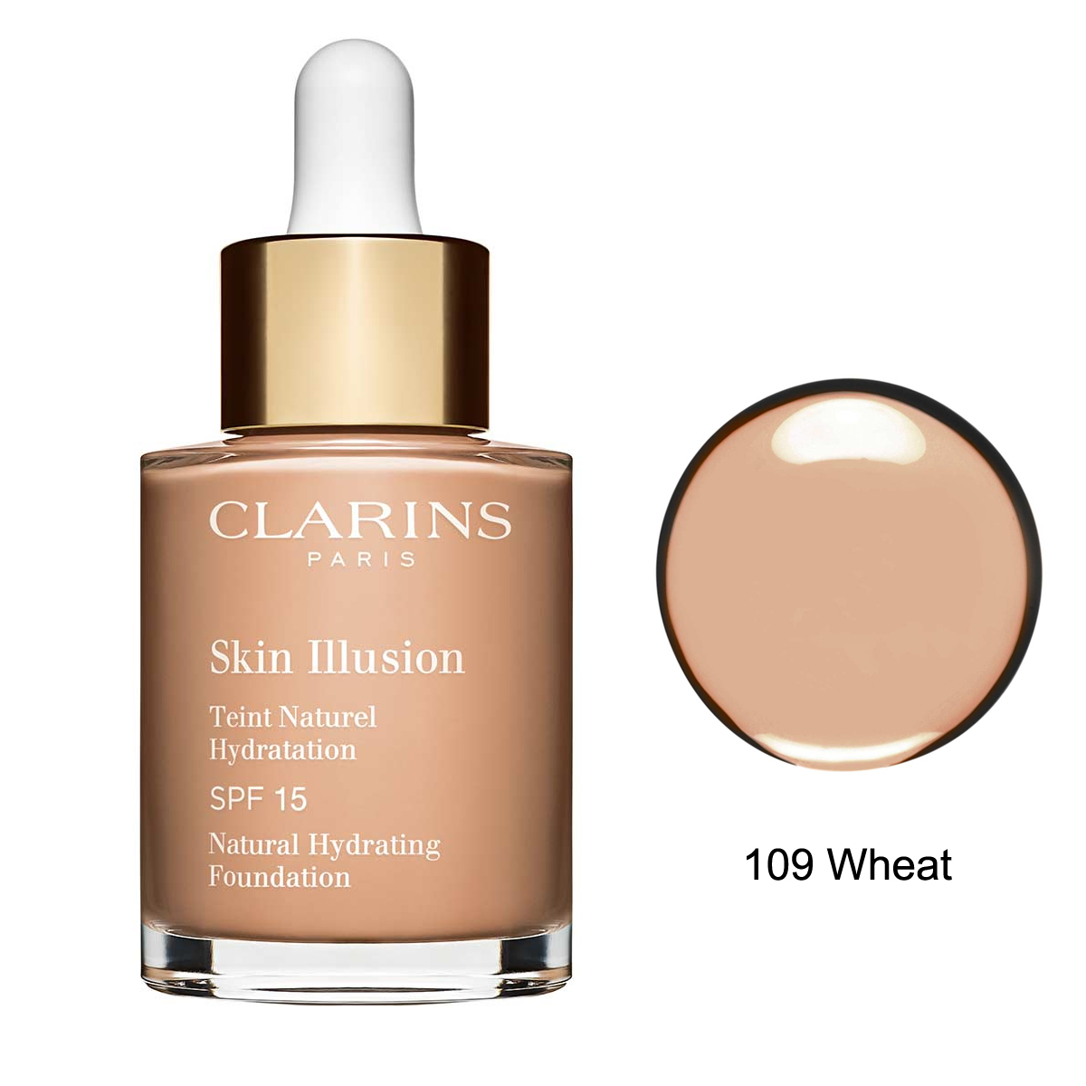 Clarins Skin Illusion Natural Hydrating Fondöten SPF15 109 Wheat