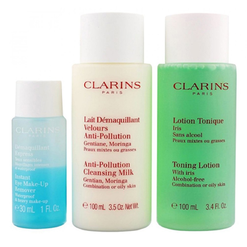 Clarins Cleansing Essentials Yüz ve Göz Temizleme Seti Karma ve Yağlı Ciltler İçin