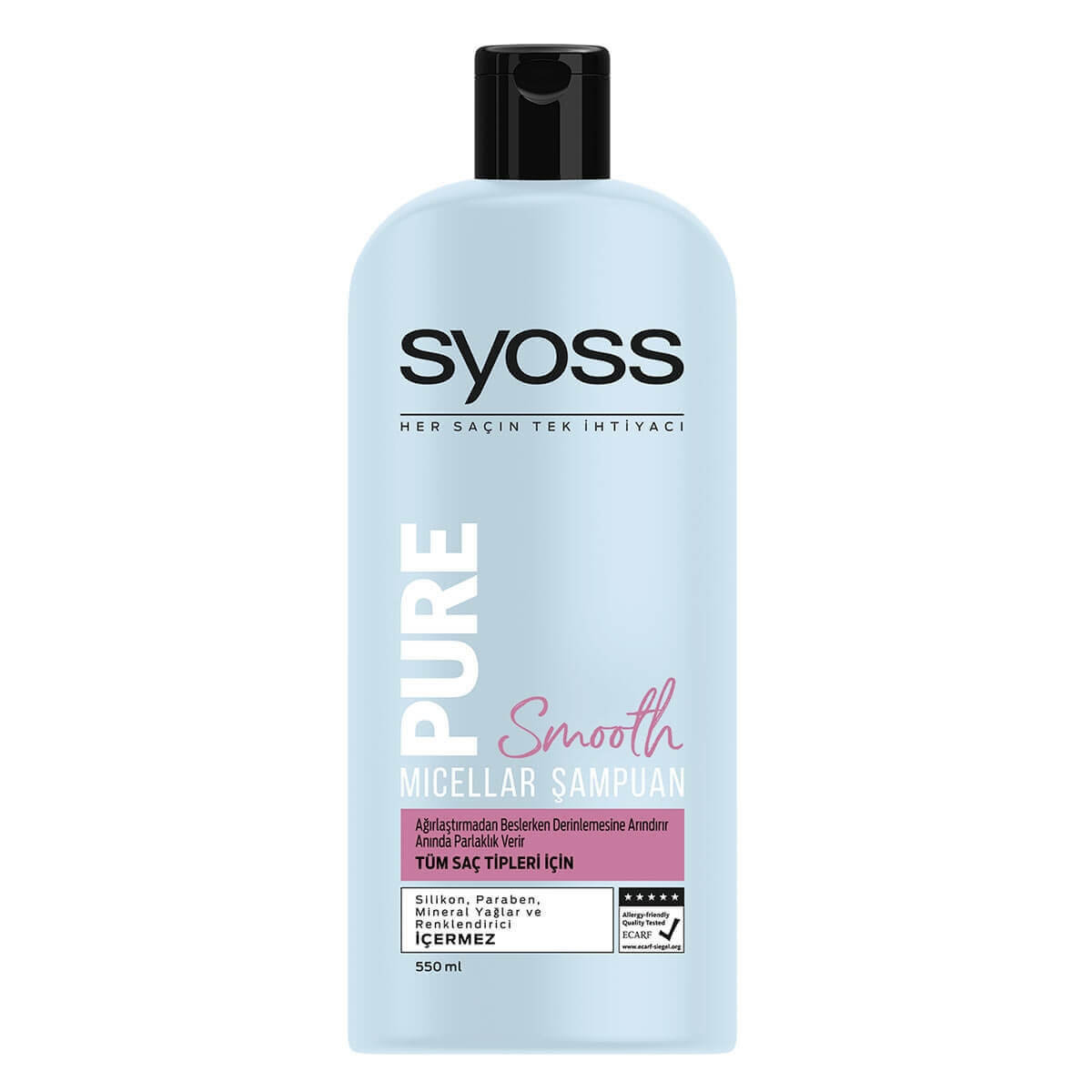 Syoss Pure Smooth Micellar Ağırlaştırmayan Şampuan 550 ml