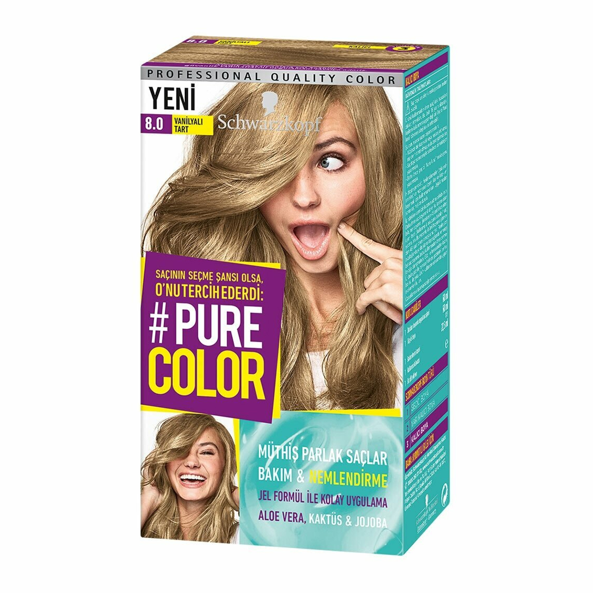 Schwarzkopf Pure Color Kalıcı Jel Saç Boyası 8-0 Vanilyalı Tart