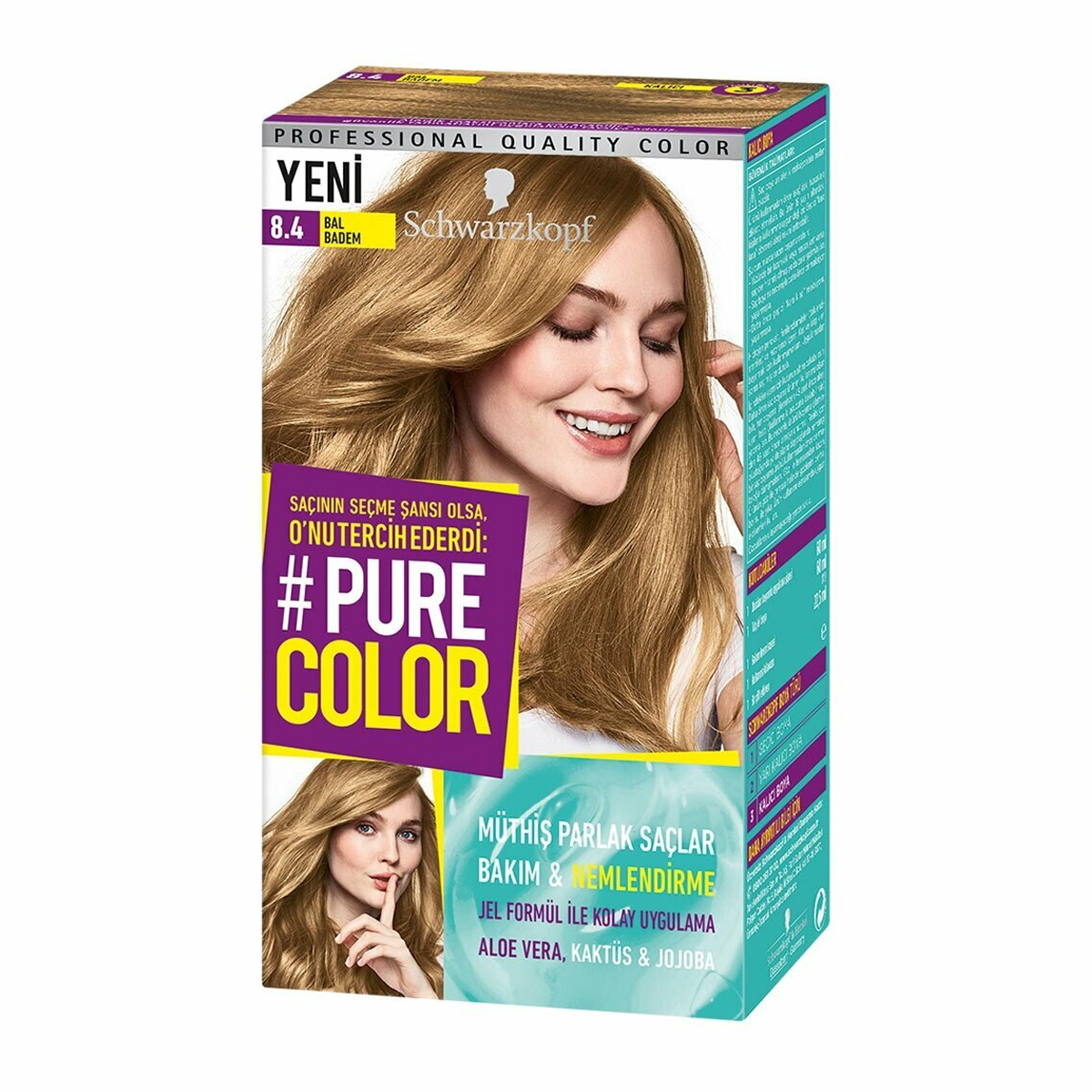 Schwarzkopf Pure Color Kalıcı Jel Saç Boyası 8-4 Bal Badem