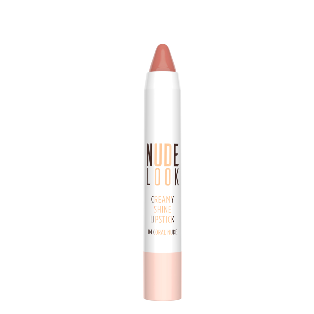Golden Rose Nude Look Creamy Shine Lipstick Kremsi Parlak Ruj 04 Coral Nude