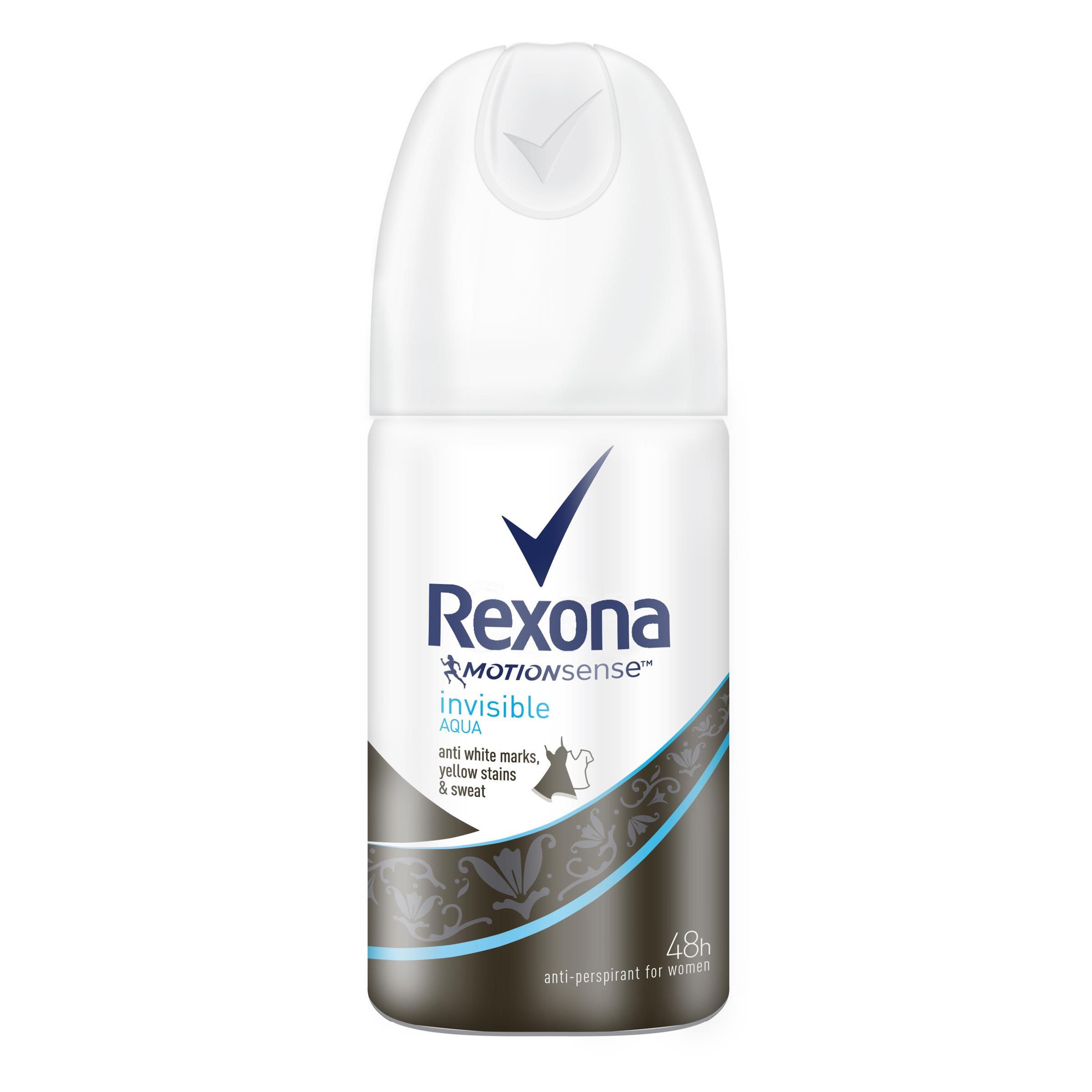 Rexona Women Invisible Black White Aqua Motionsense Deodorant Kadın 35ml Mini